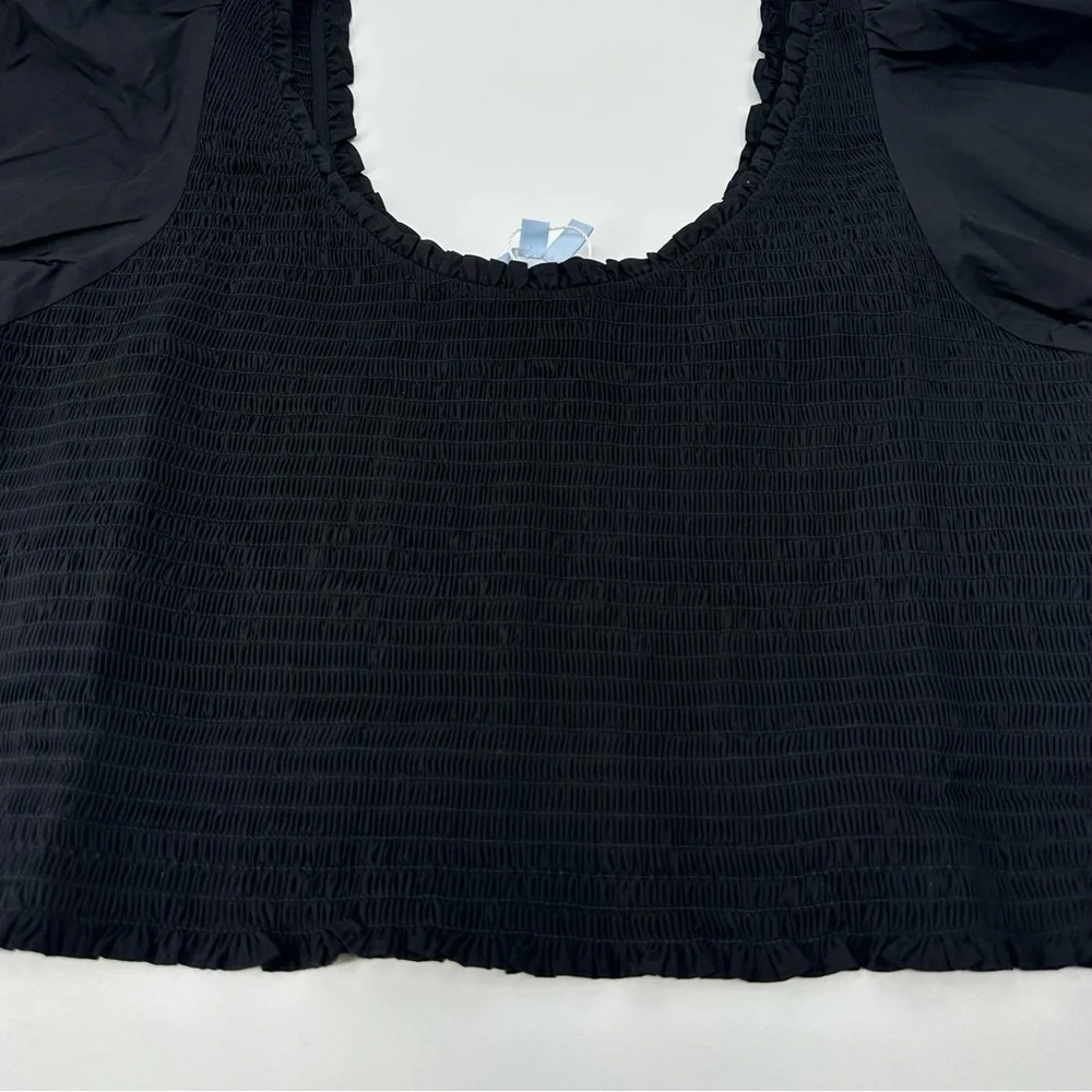 Hill House The Aiko Nap Top Black Smocked XXL New with Tags - Picture 10 of 14
